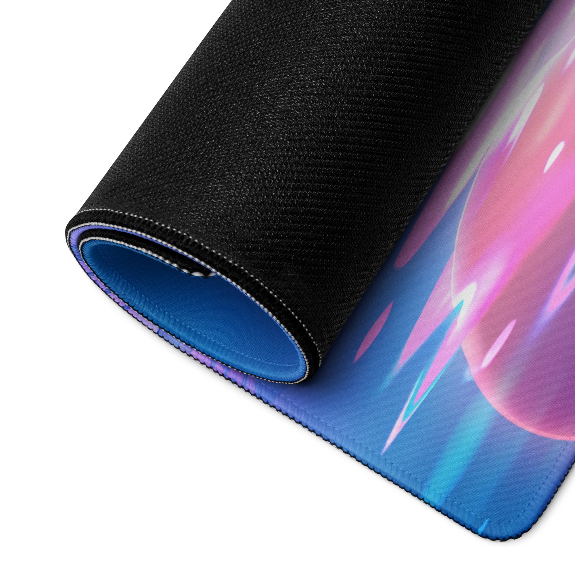 Vaporwave Pagoda Mouse Pad - Mouse Pad Blue Pink Purple Desk Vaporwave Dreamy Retro Futurism Gaming Mat Digital Art