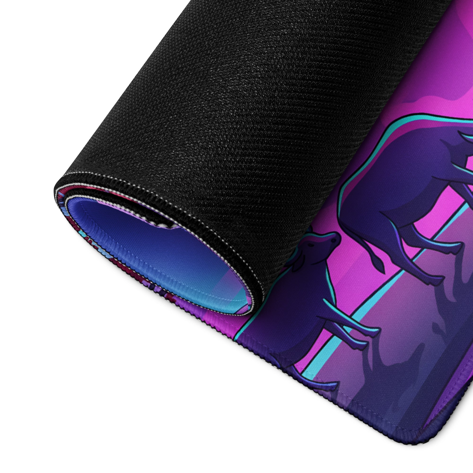 Vaporwave Mountain Desk Pad - Mountain Vaporwave Desk Pad Purple Pink - Dreamy Mood Neon Decor Gamer Desk