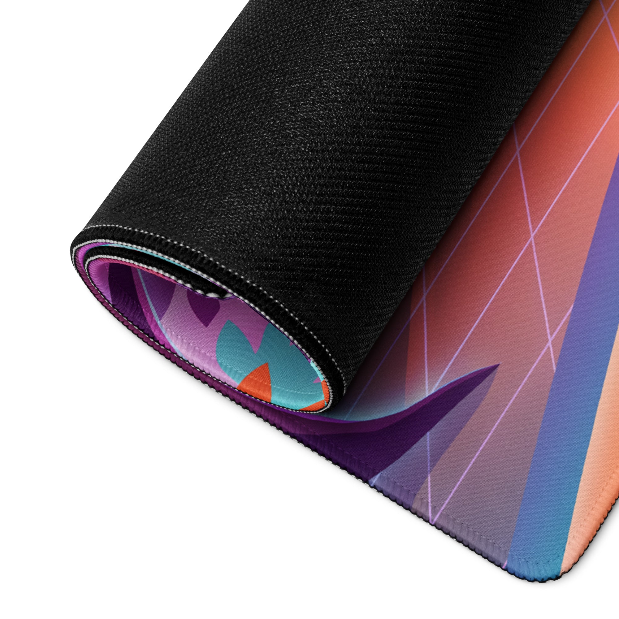 Vaporwave Dreamscape Desk Pad - Gaming Mouse Pad Neon Purple Pink Desk Vaporwave Dreamy Neon Nostalgic Vaporwave Art
