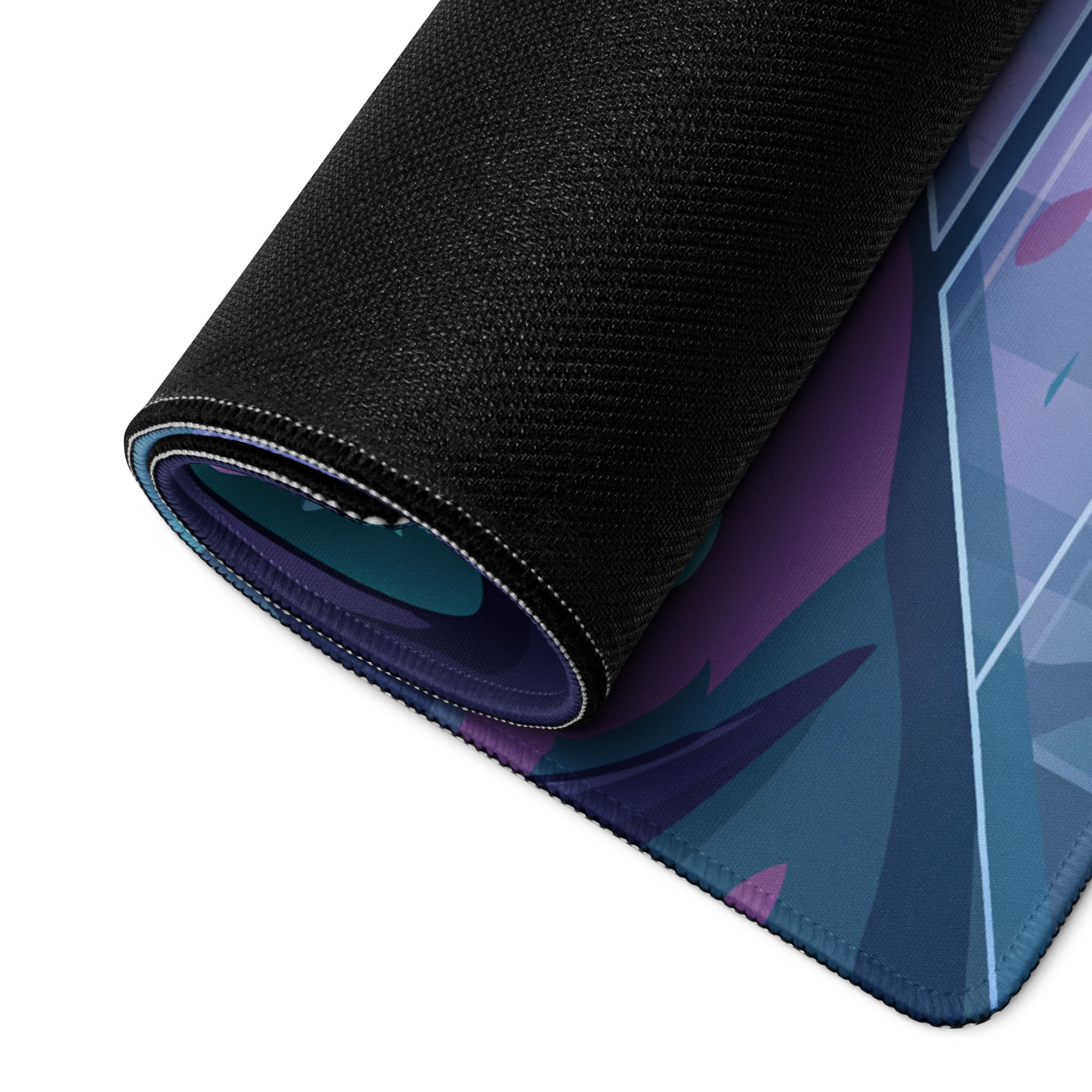 Neon Vaporwave Forest Mouse Pad - Mouse Pad Neon Purple Teal For Vaporwave Dreamy Mood Neon Decor Gaming Digital Art