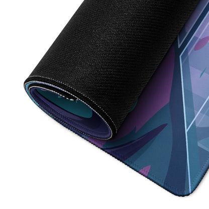 Neon Vaporwave Forest Mouse Pad - Mouse Pad Neon Purple Teal For Vaporwave Dreamy Mood Neon Decor Gaming Digital Art