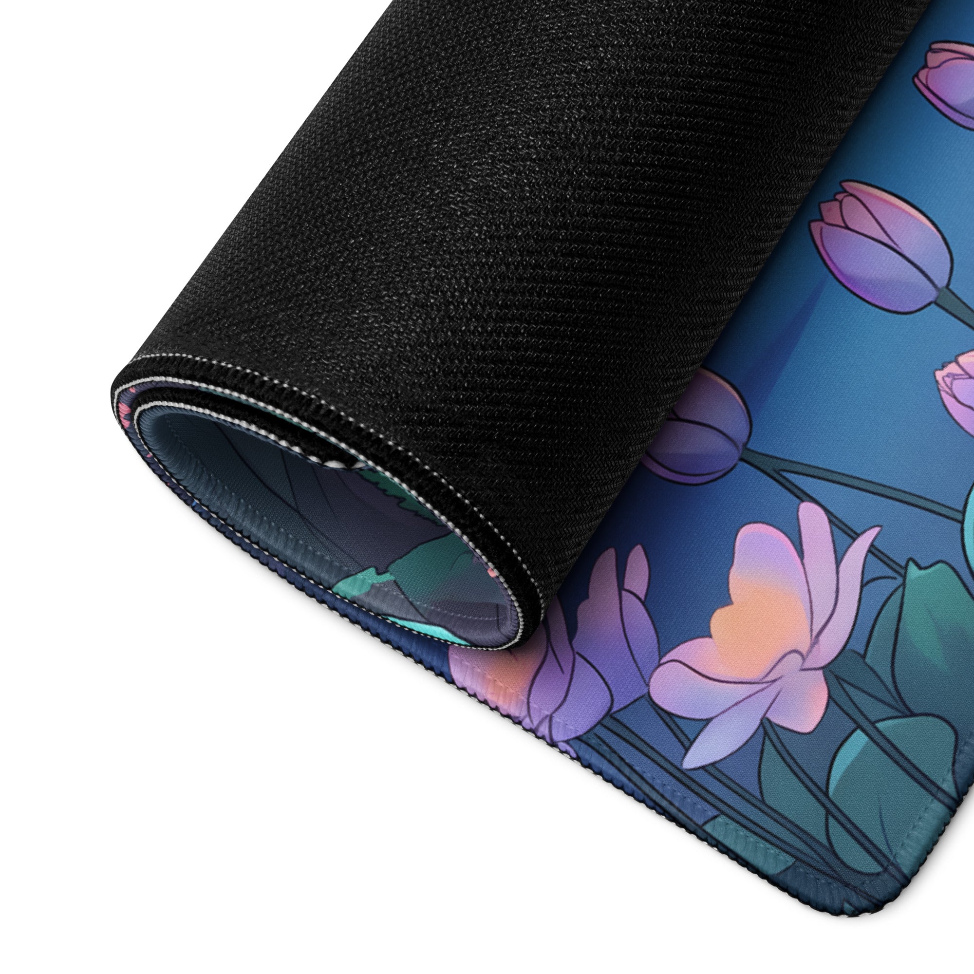 Vaporwave Oasis Gaming Mouse Pad - Fantasy Landscape Purple Teal Desk Vaporwave Dreamy Mood Vaporwave Aesthetic Digital