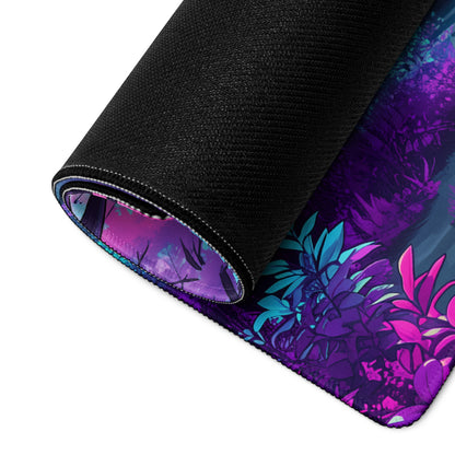 Vaporwave Neon Sunset Mouse Pad - Neon Pink Purple Blue For Gaming Desk - Dreamy Mood Vaporwave Decor Digital Art