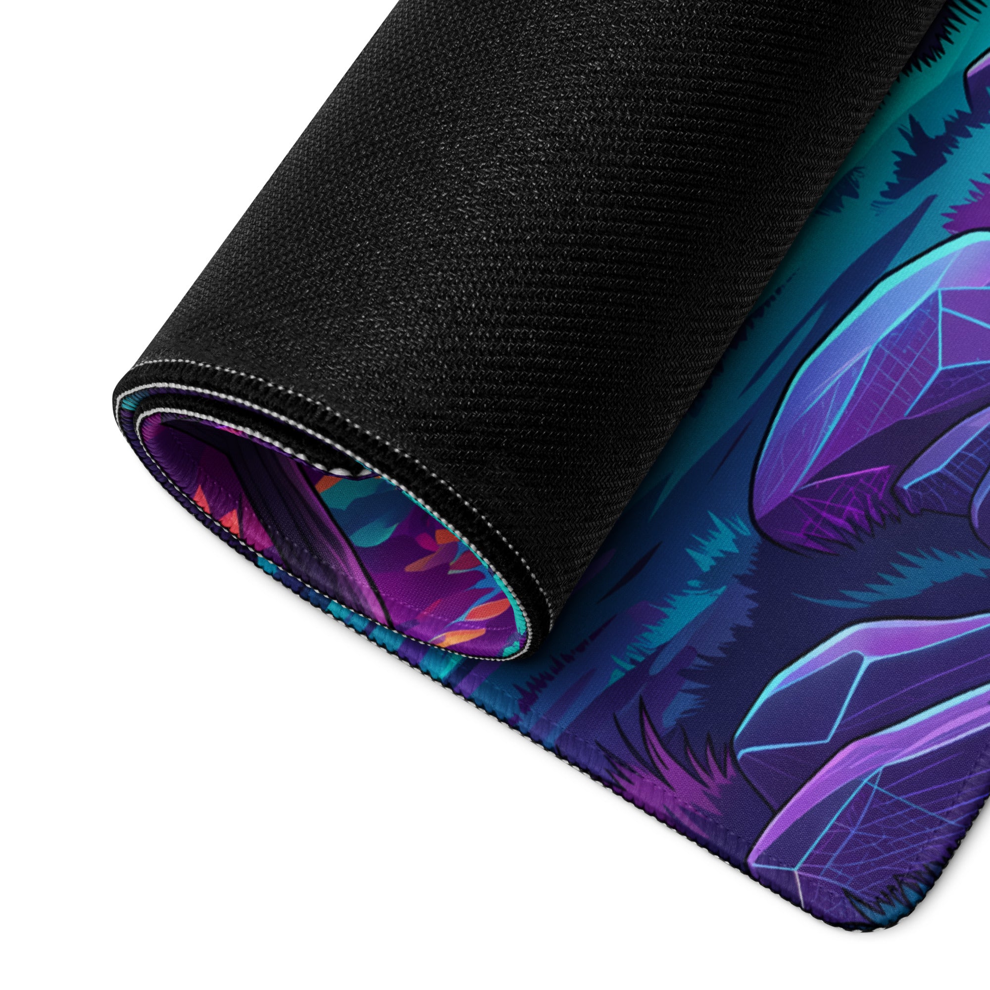 Vaporwave Neon Landscape Pad - Gaming Mouse Pad Pink Blue Desk Vaporwave Neon Mood Retro Futurism Desk Mat Digital