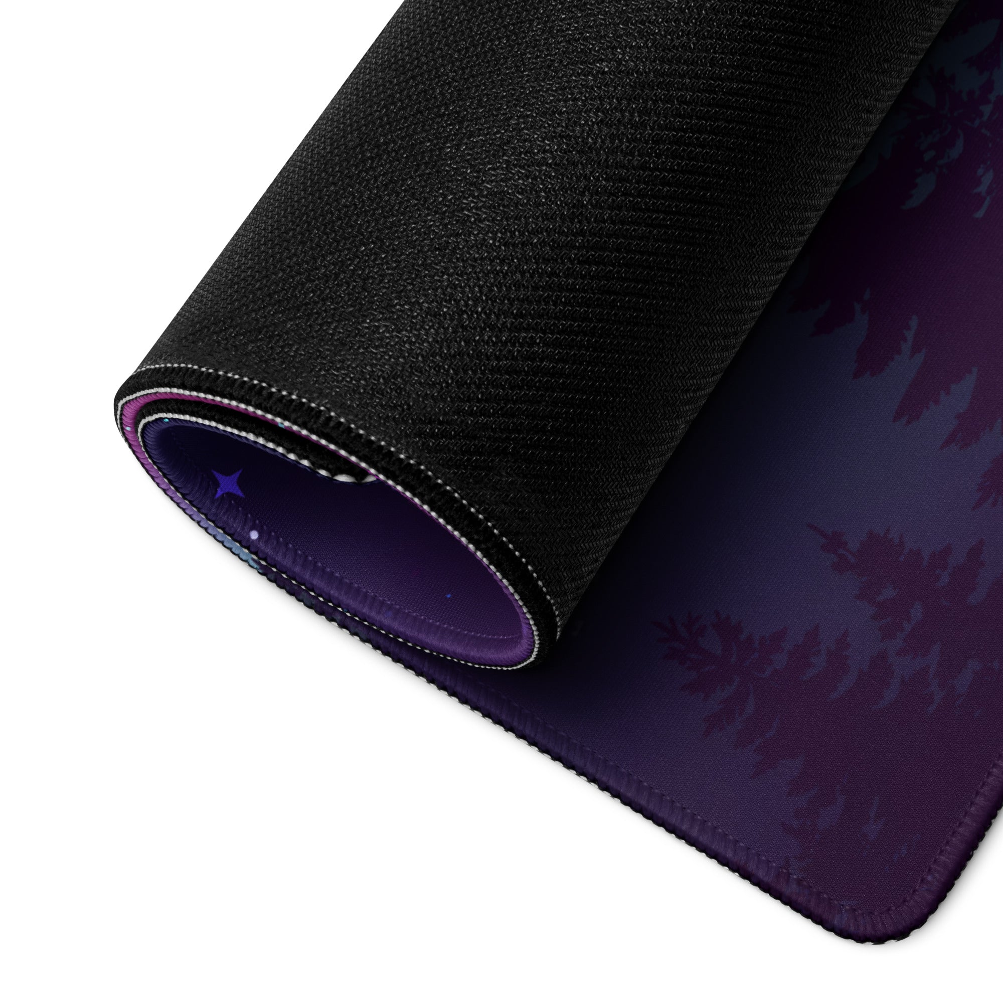 Vaporwave Moon Wolf Desk Pad - Moon Wolf Desk Pad Purple Pink Blue Gaming Mouse Pad Vaporwave Dreamy Mood Neon Futurism