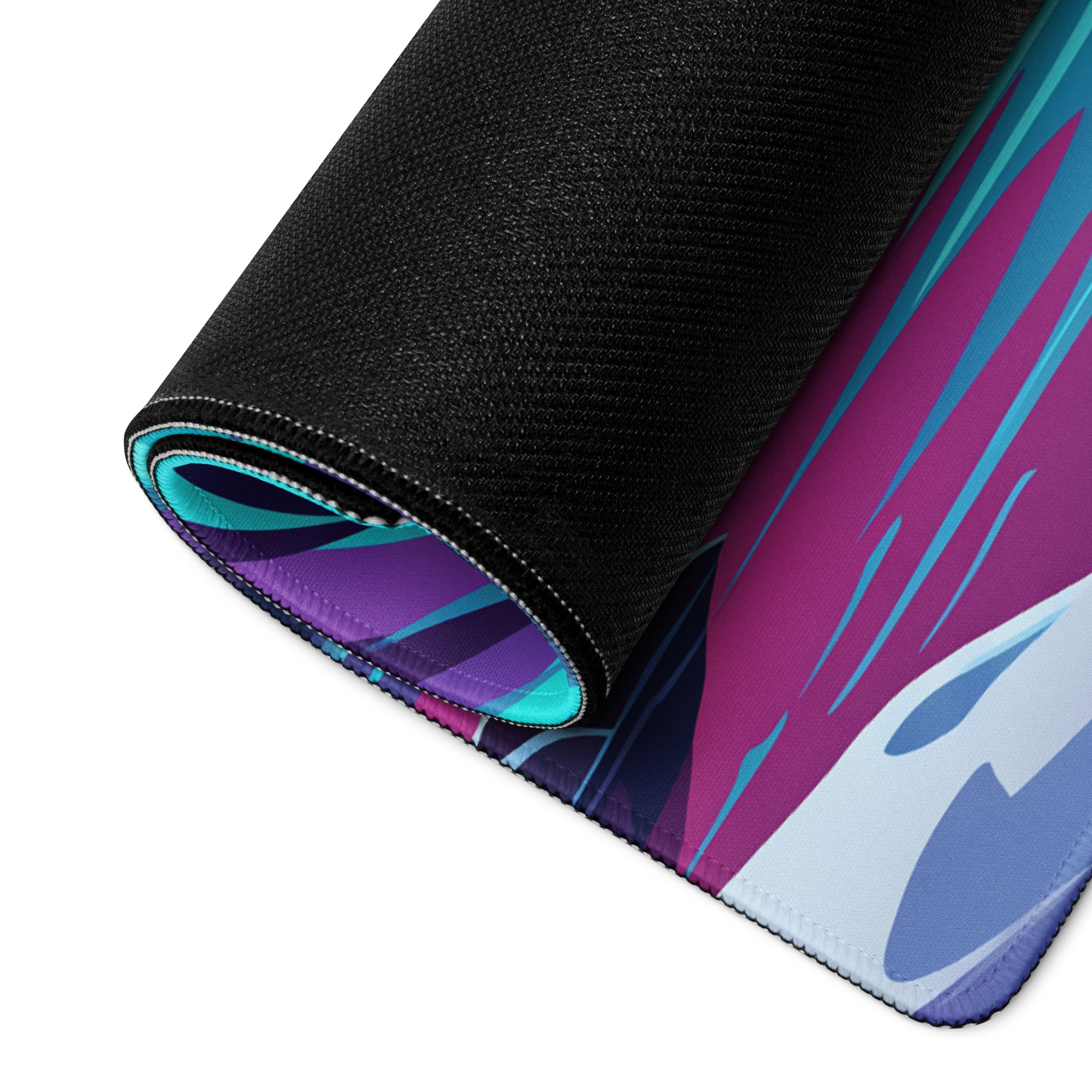 Vaporwave Night Mountain Mouse Pad - Mouse Pad Purple Teal Gaming Desk Vaporwave Dreamy Nostalgic Retro Futurism