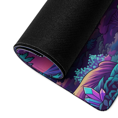 Neon Vaporwave Landscape Mouse Pad - Mouse Pad Purple Pink Teal Vaporwave Retro Mood Neon Decor For Gamers Digital Art