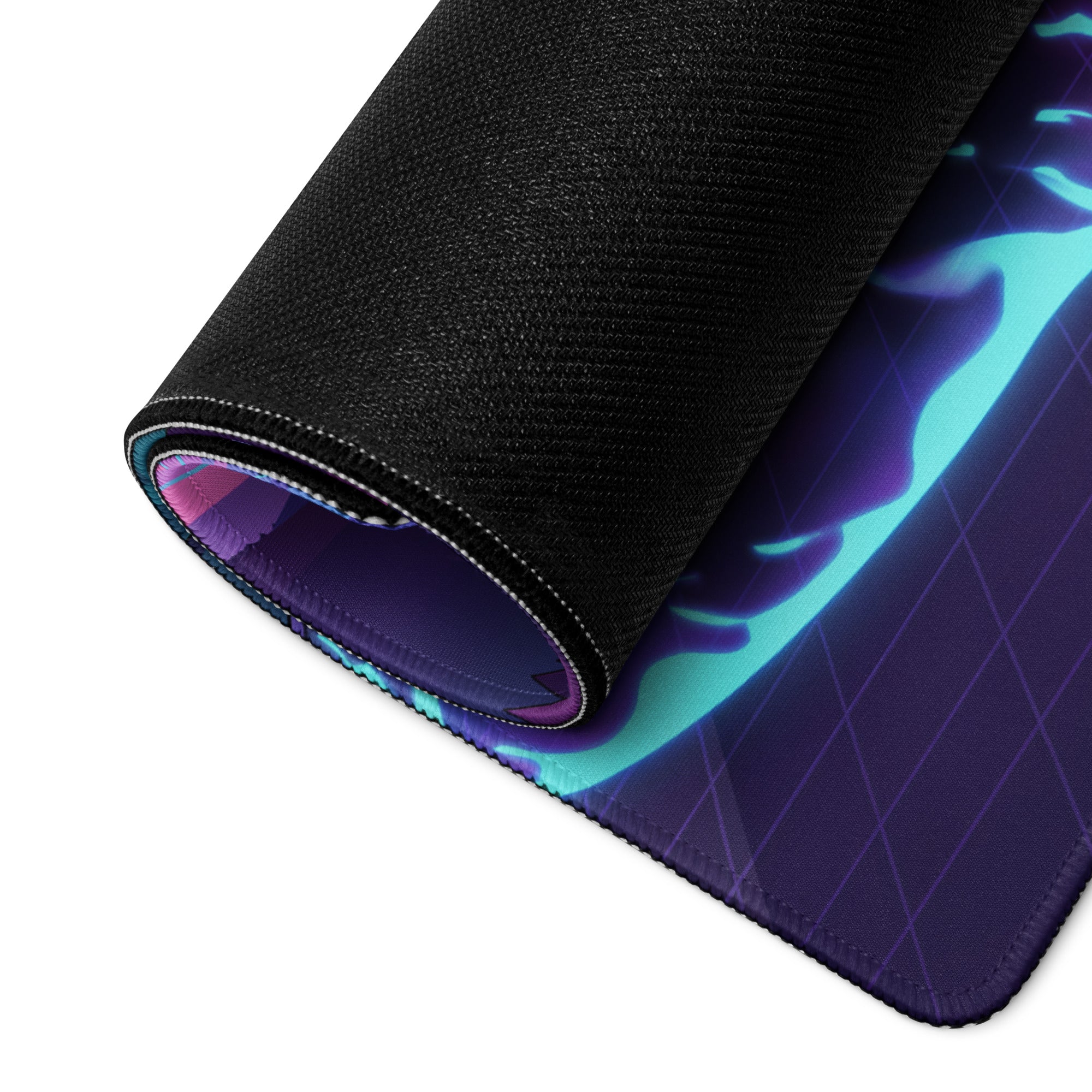 Vaporwave Neon Castle Mouse Pad - Mouse Pad Purple Pink Blue for Gaming Desk Vaporwave Aesthetic Dreamy Neon Mood