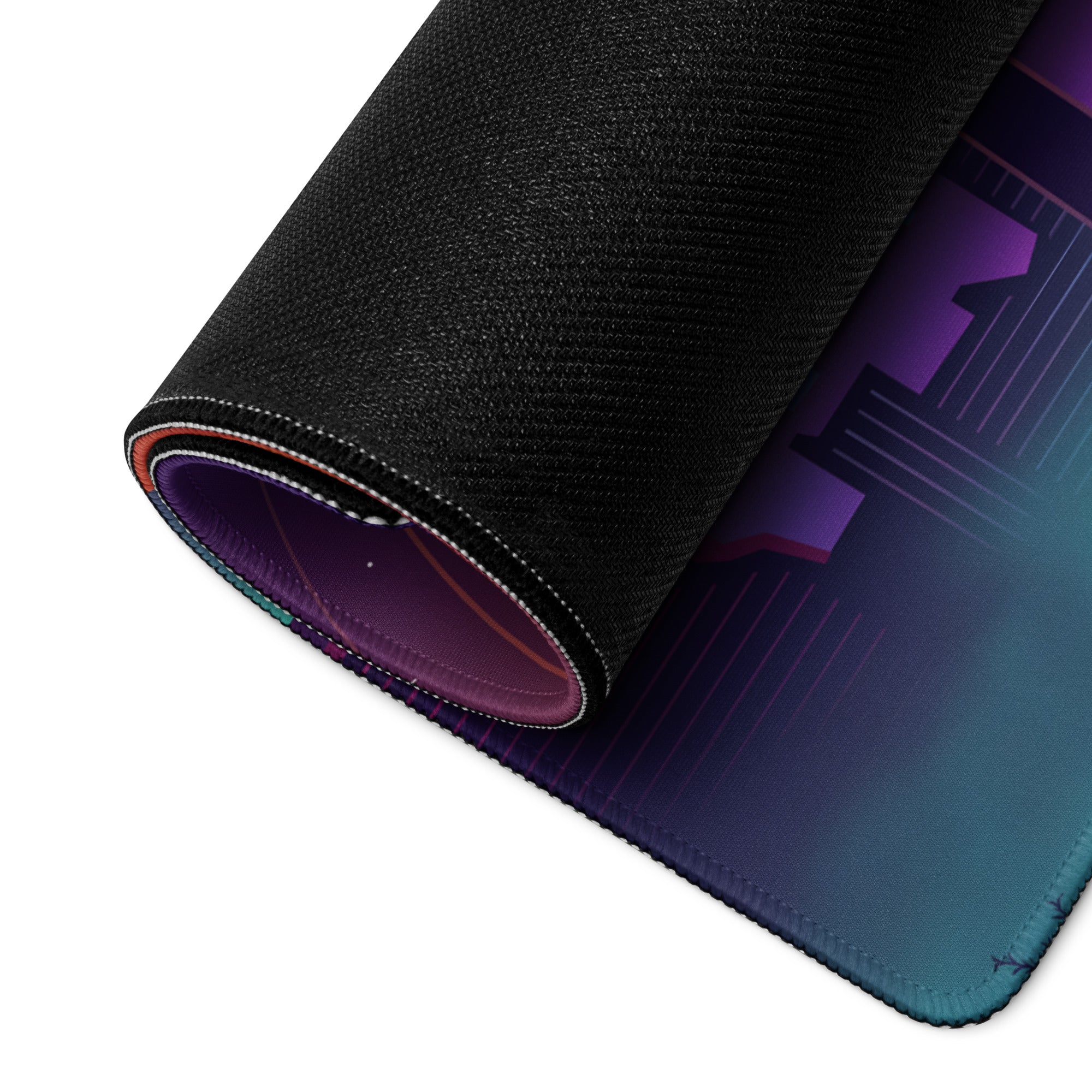 Vaporwave Sunset Neon Gaming Mouse Pad - Mouse Pad Purple Orange Gradient Desk Vaporwave Mood Futurism Digital