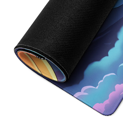 Nebula Balloon Vaporwave Mouse Pad - Vaporwave Mouse Pad Neon Pink Purple Blue For Gaming Desk Dreamy Retro Mood Desk Art
