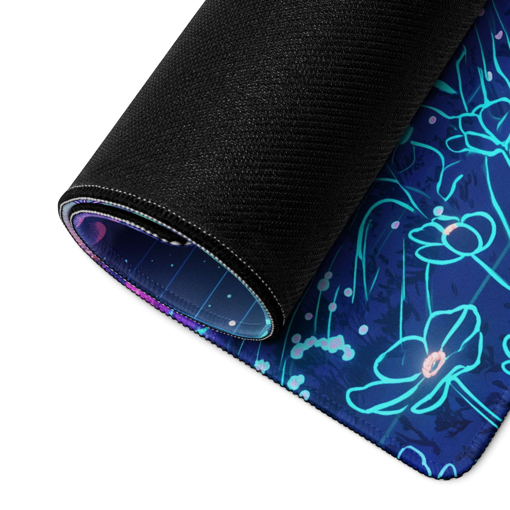 Vaporwave Nightscape Mouse Pad - Landscape Mouse Pad Purple Pink For Gaming Vaporwave Dreamy Neon Mood Modern Desk Art