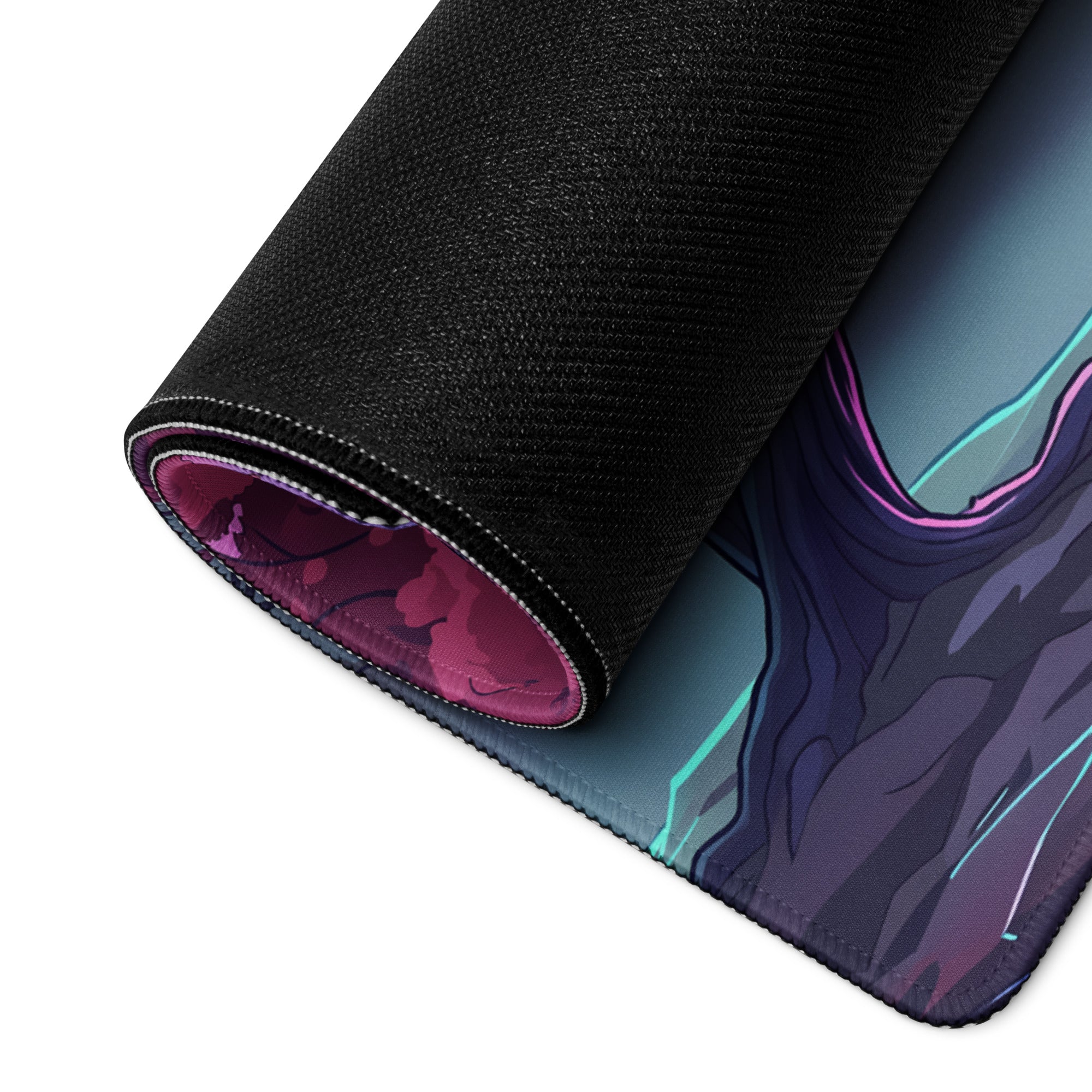 Vaporwave Sunset Pro Gaming Mouse Pad - Vaporwave Sunset Purple Pink Desk Synthwave Dreamy Retro Gamer Digital Art
