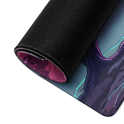 Vaporwave Sunset Pro Gaming Mouse Pad - Vaporwave Sunset Purple Pink Desk Synthwave Dreamy Retro Gamer Digital Art