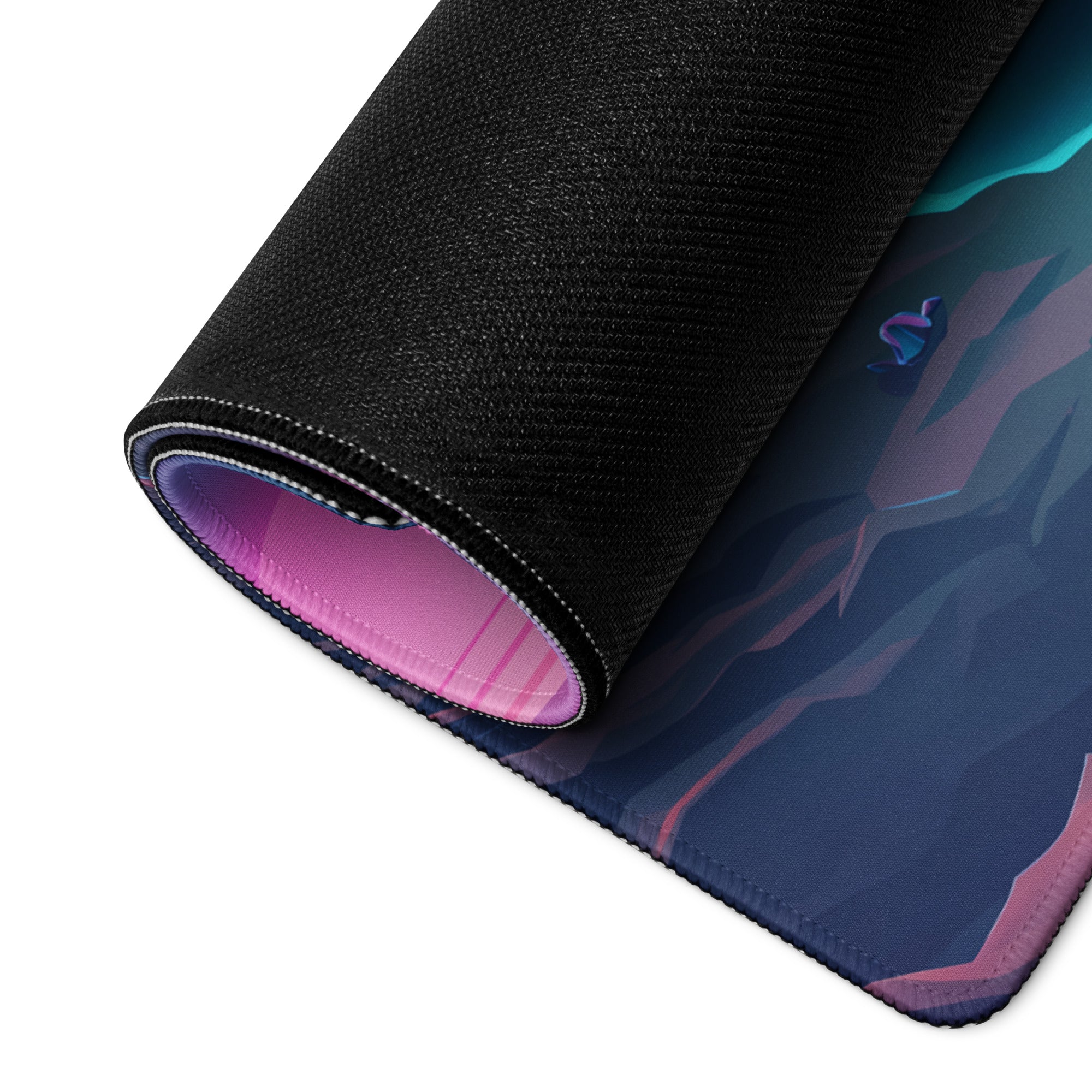 Vaporwave Sunset Mountains Mouse Pad - Mouse Pad Neon Pink Purple Desktop Vaporwave Dreamy Neon Aesthetic Gaming Digital
