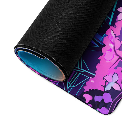 Vaporwave Neon Temple Mouse Pad - Mouse Pad Blue Purple for Gaming Vaporwave Dreamy Nostalgia Retro Futurism