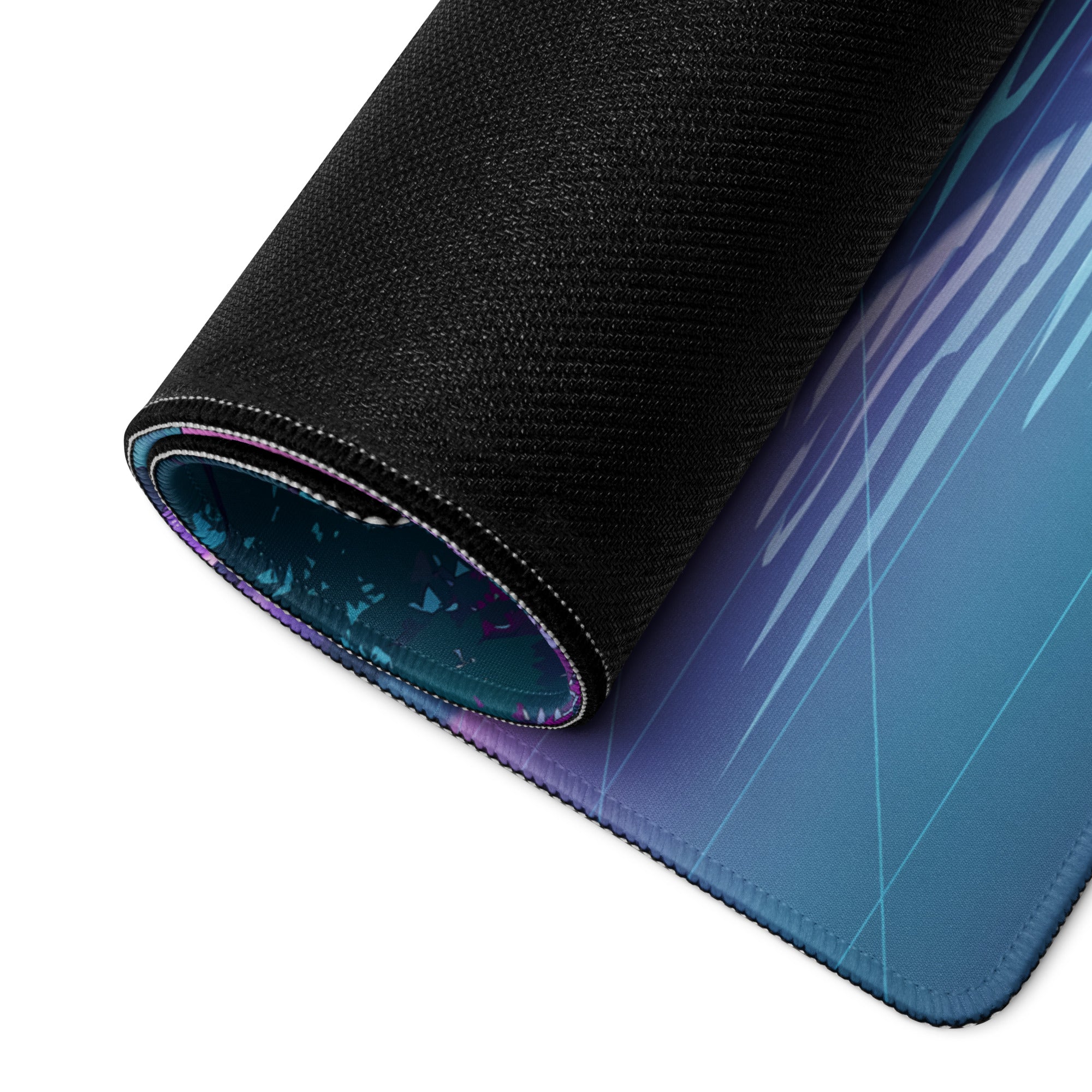 Vaporwave Neon Mountain Desk Pad - Gaming Mouse Pad Neon Purple Blue Desk Setup Vaporwave Dreamy Nostalgic
