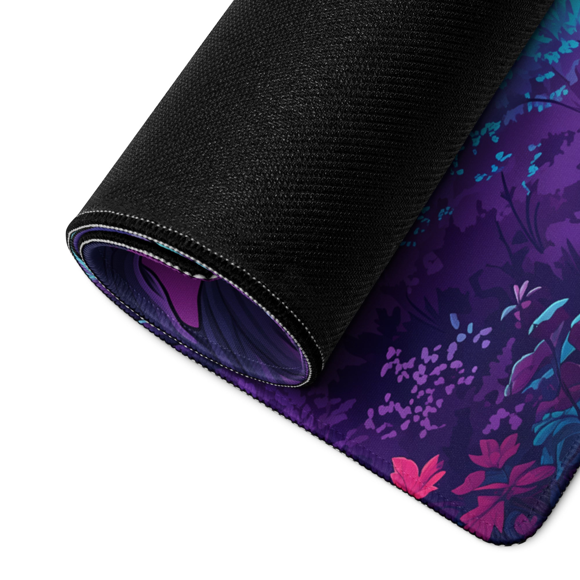 Vaporwave Neon Gaming Mouse Pad - Gaming Mouse Pad Purple Pink Blue Dreamy Vaporwave Retro Futurism Esports Desk Mat