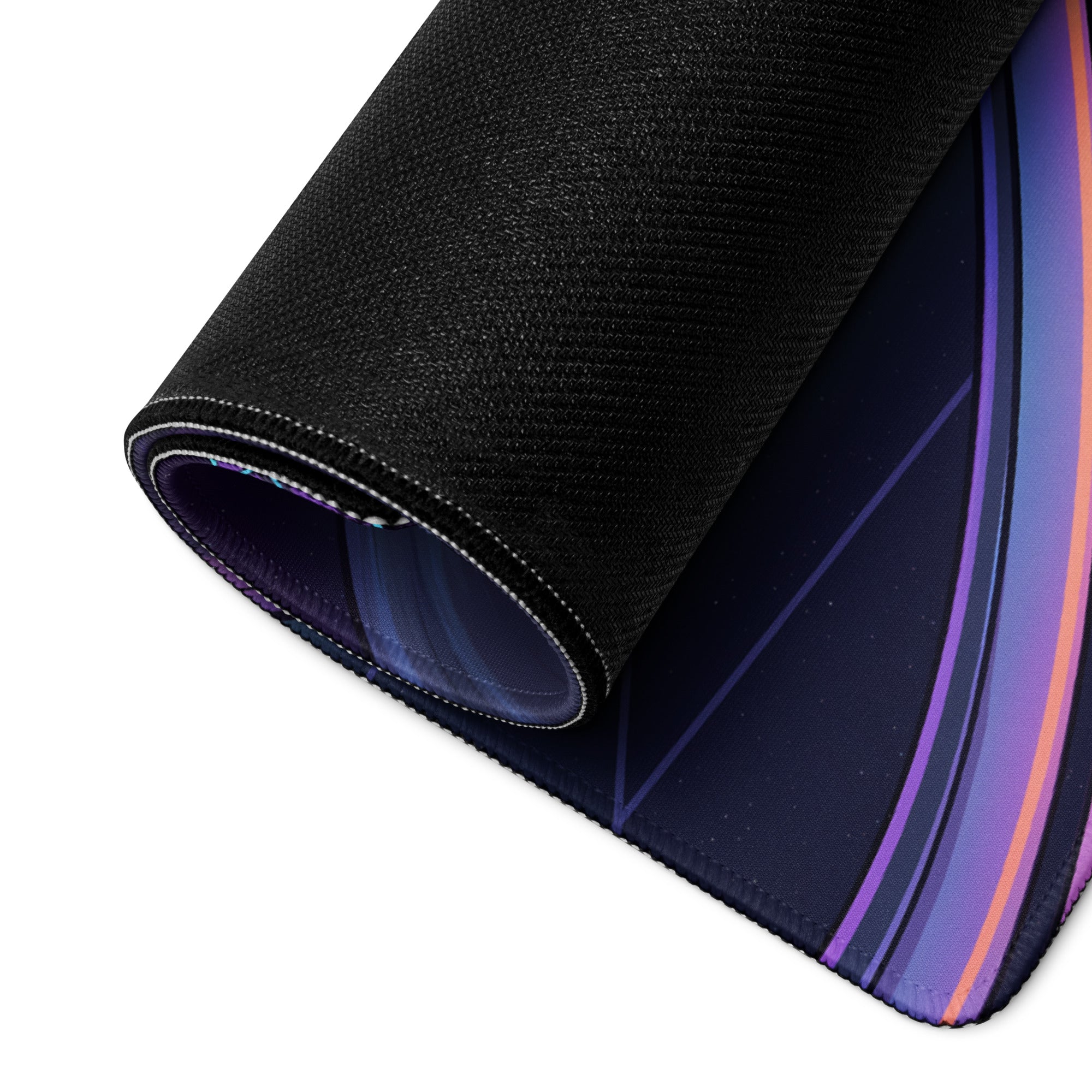 Vaporwave Planet Neon Mouse Pad - Planet Neon Purple Blue Pink Gaming Desk Vaporwave Dreamy Nostalgic Retro Synthwave Space Art Digital