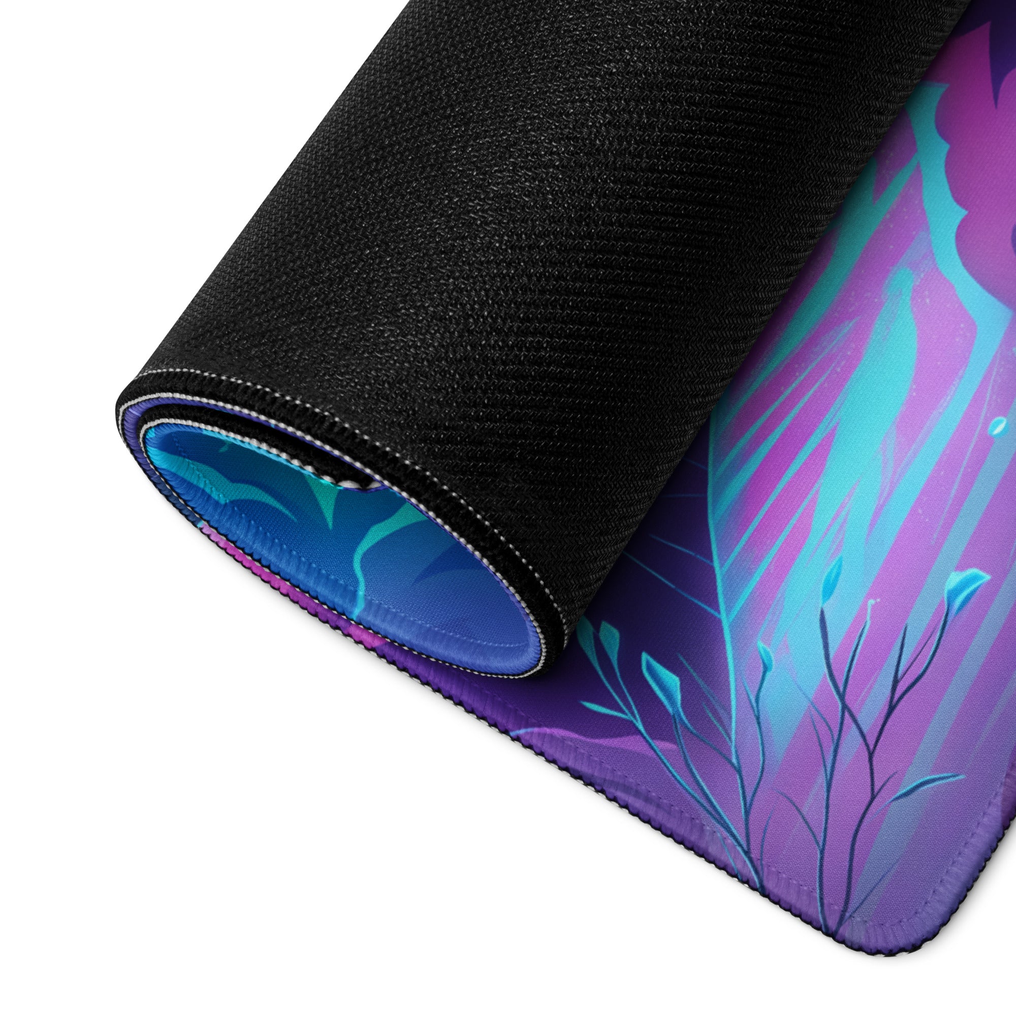 Vaporwave Neon Gaming Mouse Pad - Gaming Mouse Pad Neon Blue Pink Purple Gradient Desk Setup Vaporwave Dreamy Synthwave