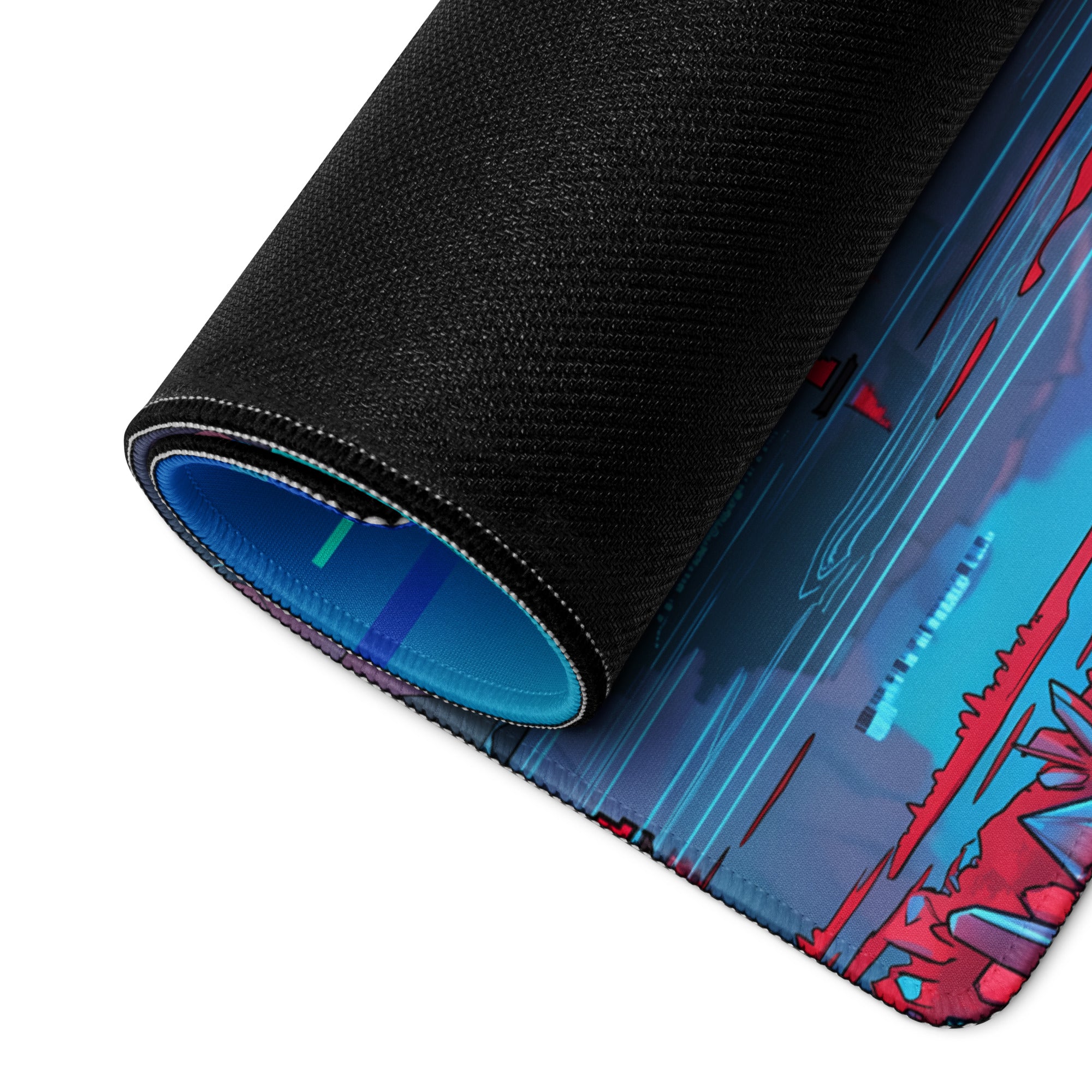 Vaporwave Neon Moon Mouse Pad - Mouse Pad Neon Pink Teal For Gaming Vaporwave Mood Neon Retro Niche Desk Mat Digital Art