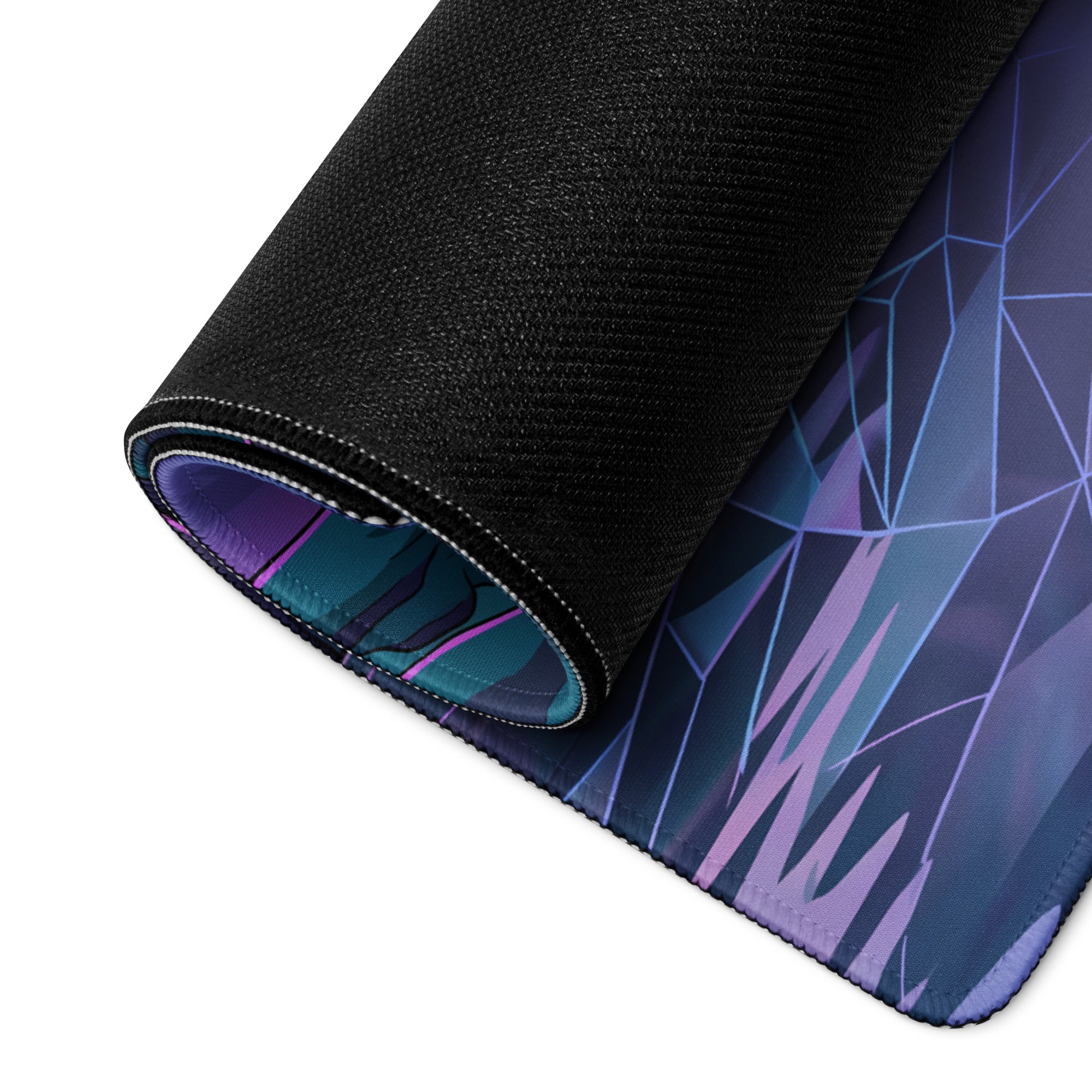 Neon Vaporwave Mouse Pad - Gaming Mouse Pad Purple Pink Gradient Mood Retro Futurism Neon Grid Large Non Slip
