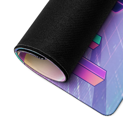 Vaporwave Neon Sunset Mouse Mat - Gaming Mouse Pad Neon Pink Purple Desk Vaporwave Dreamy Mood Nostalgic Neon Aesthetic Digital Art
