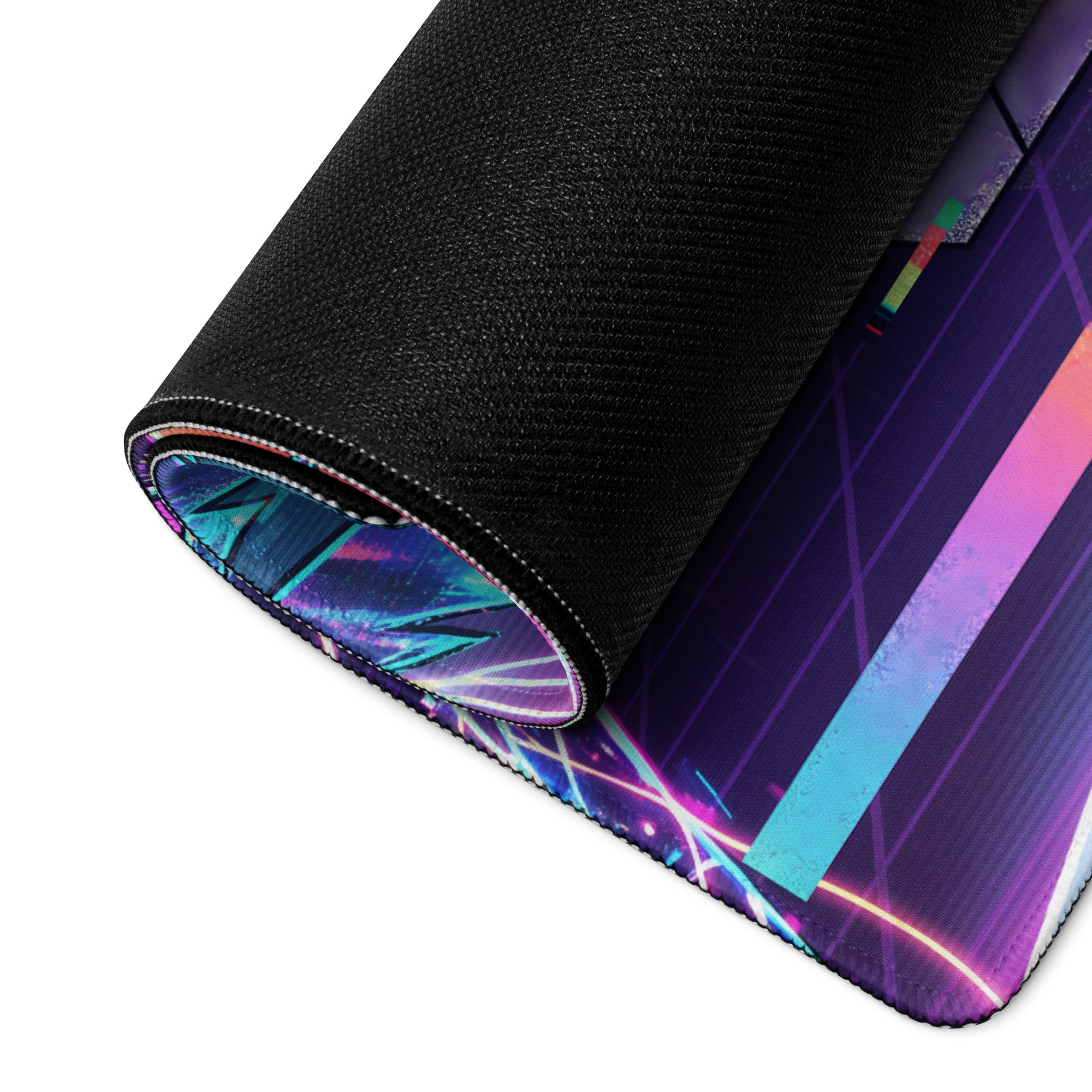 Neon Vaporwave City Mouse Pad - Mouse Pad Neon Pink Purple Blue Gaming Setup Vaporwave Retro Futurism Dreamy Nostalgic
