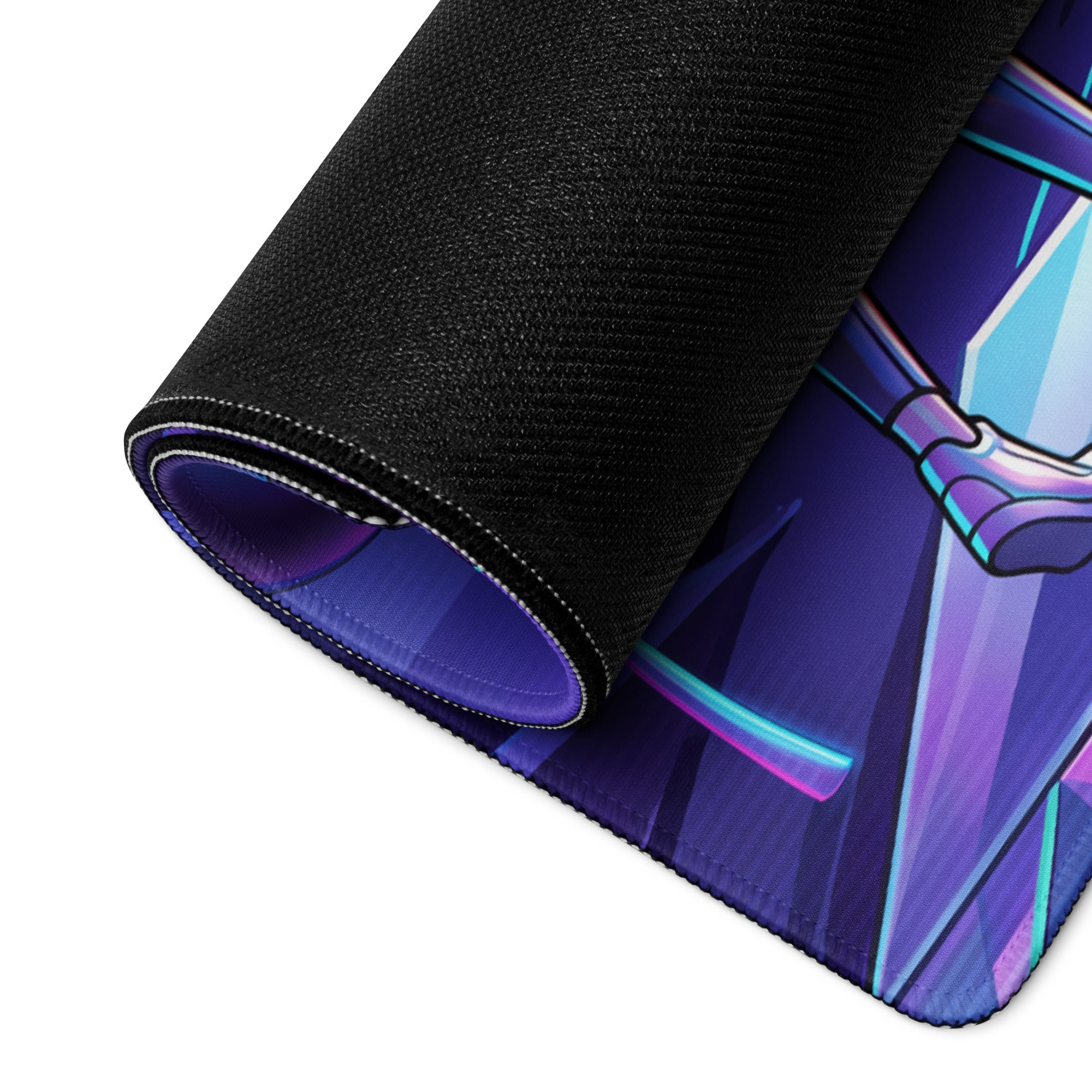 Neon Vaporwave Mouse Pad - Gaming Mouse Pad Neon Purple Blue Vaporwave Mood Nostalgic, Neon Decor, Desk Mat, Digital Art