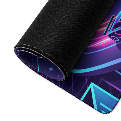 Neon City Vaporwave Mouse Pad - Mouse Pad Neon Blue Purple For Gaming Futuristic Neon Mood Cyberpunk Vaporwave Art