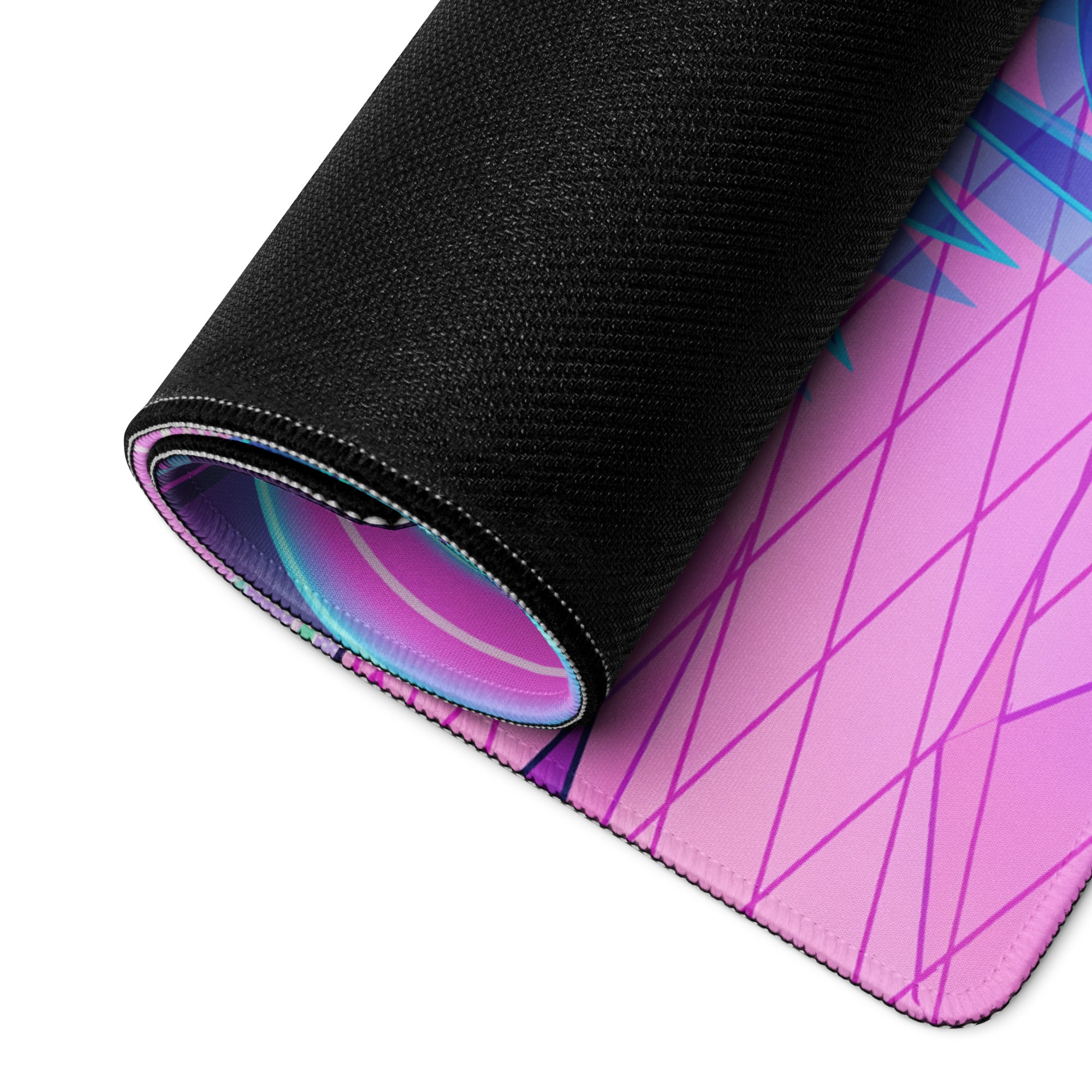 Neon Vaporwave Desk Pad - Mouse Pad Neon Pink Cyan Purple Desk Vaporwave Mood Neon Dream Retro Vaporwave Digital Art
