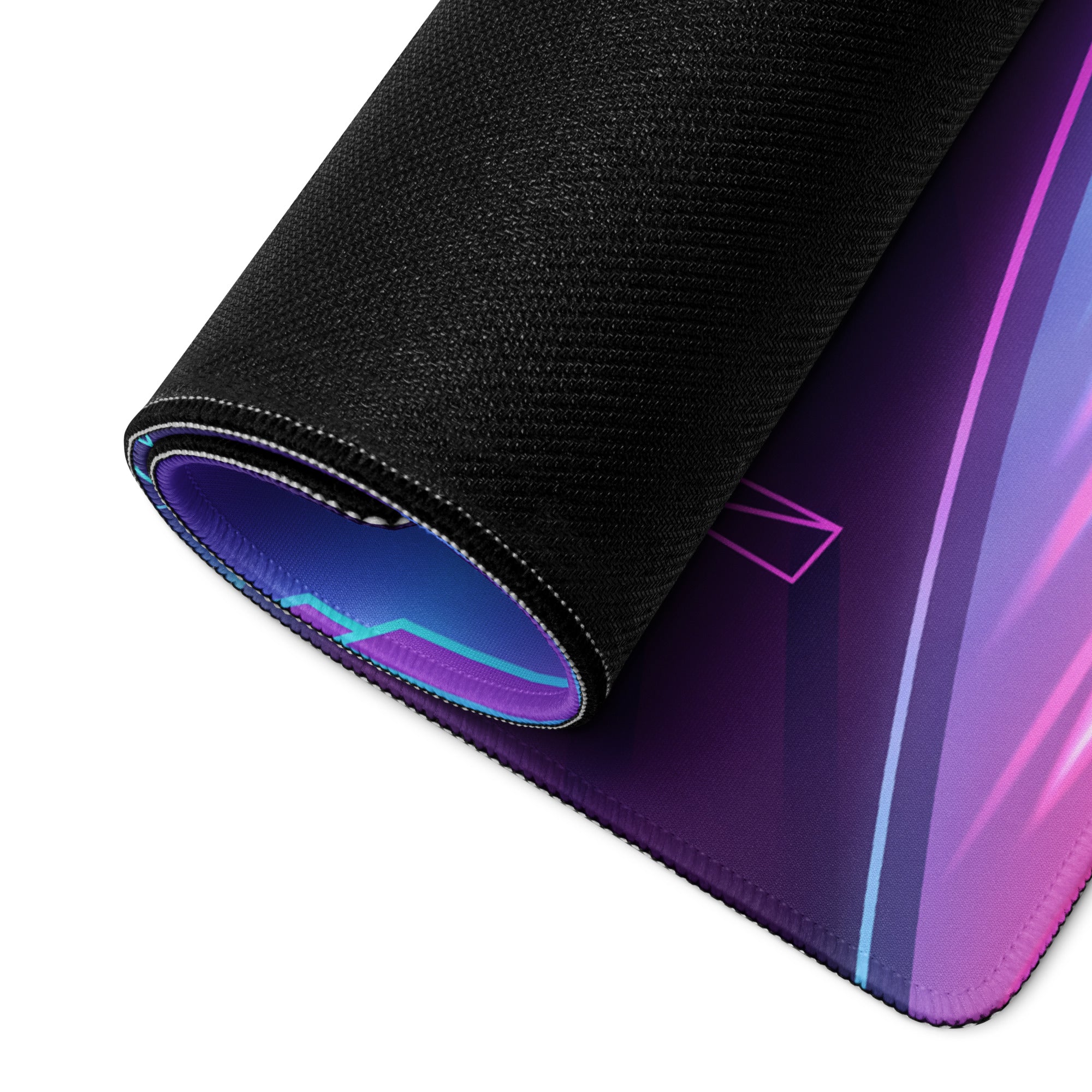 Neon Vaporwave City Mouse Pad - City Neon Purple Desk Vaporwave Retro Futurism Synthwave Gaming Desk Art