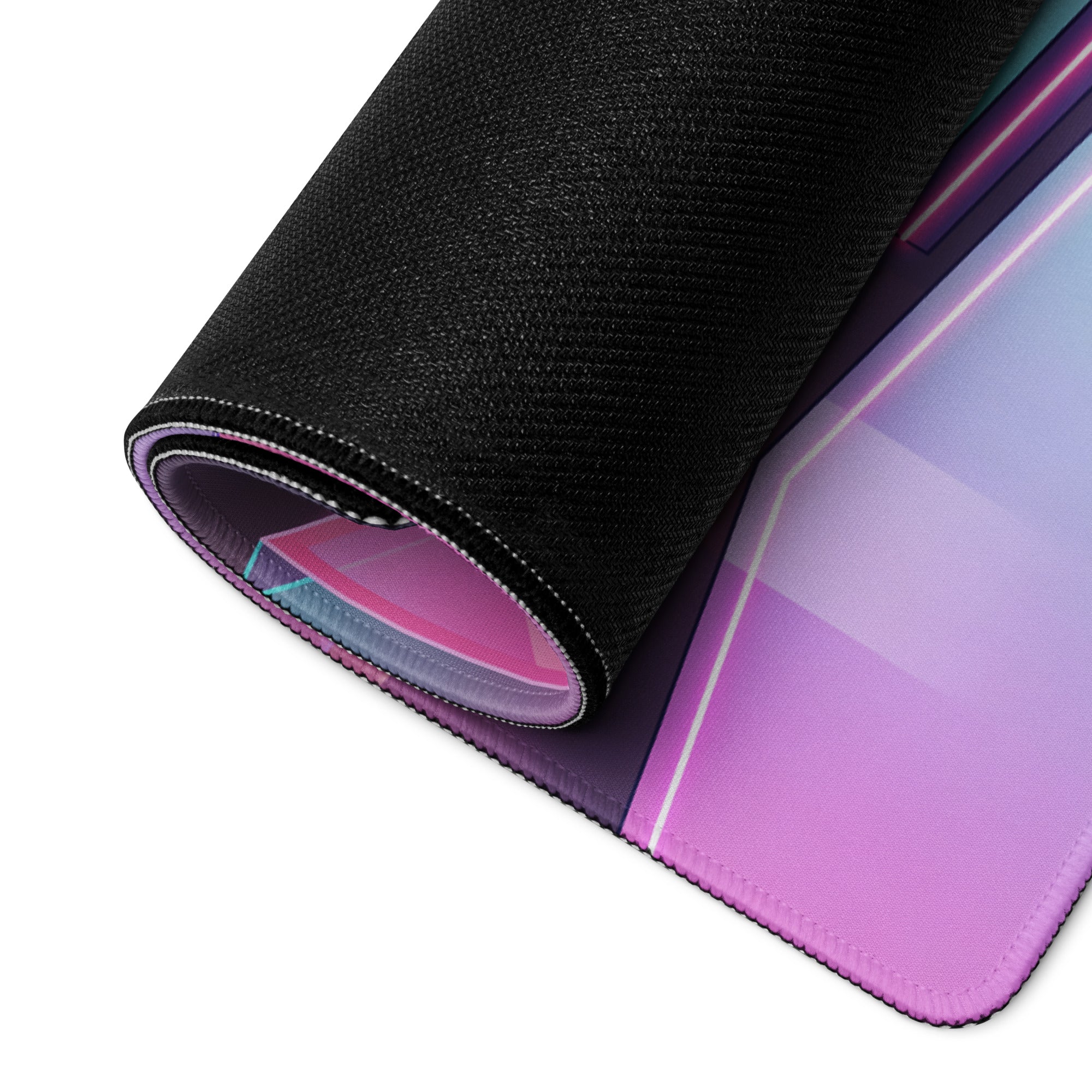 Neon Vaporwave Mouse Pad - Mouse Pad Neon Pink Purple Blue Gaming Setup Vaporwave Mood Dreamy Neon Aesthetic Digital Art