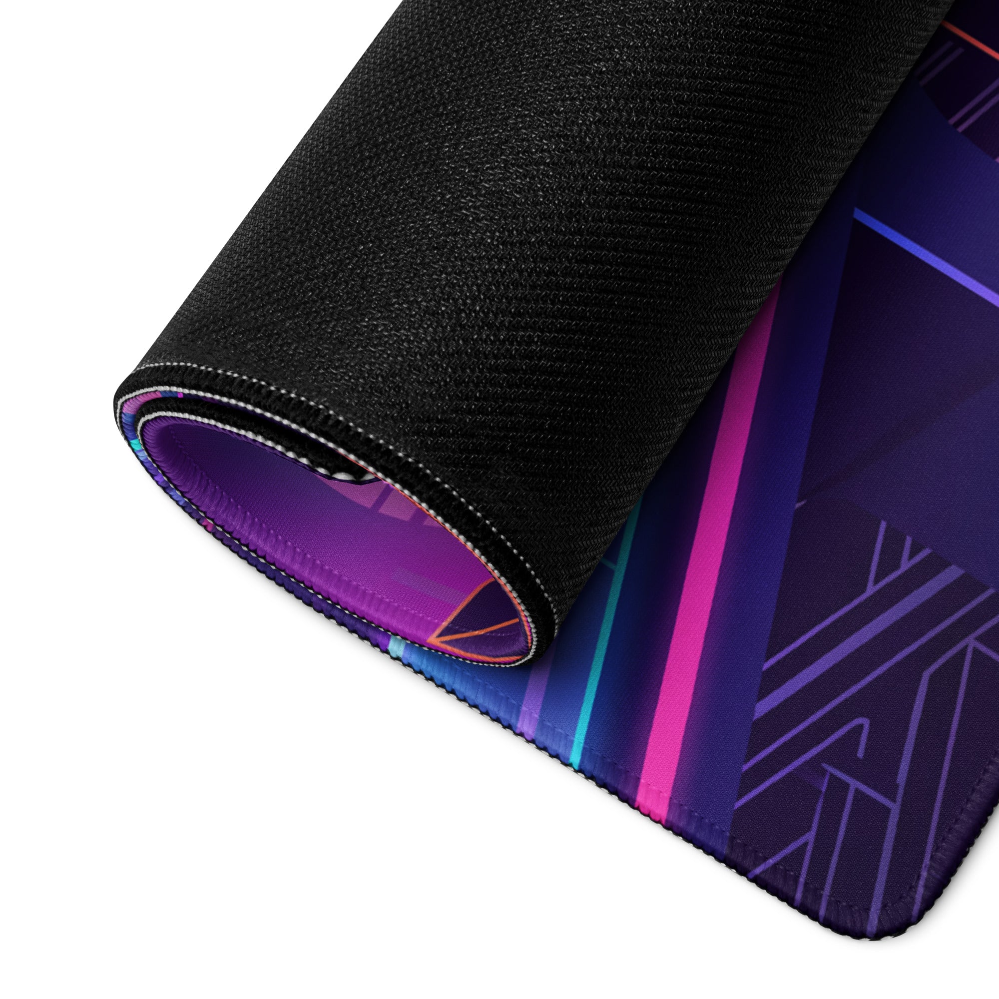 Vaporwave Neon City Mouse Pad - City Neon Purple Pink Blue Gaming Desk Vaporwave Retro Mood Synthwave Decor Digital Art