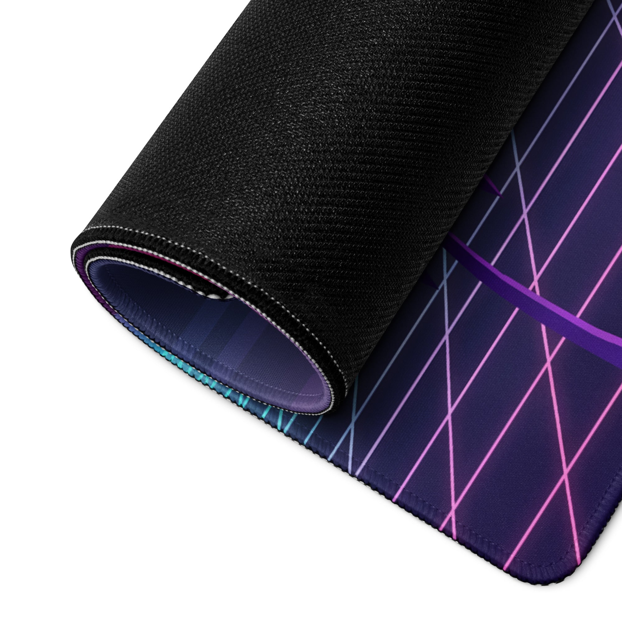 Vaporwave Neon Sunset Mouse Pad - Gaming Mouse Pad Neon Pink Purple For Desk Retro Futurism Neon Aesthetic Non Slip