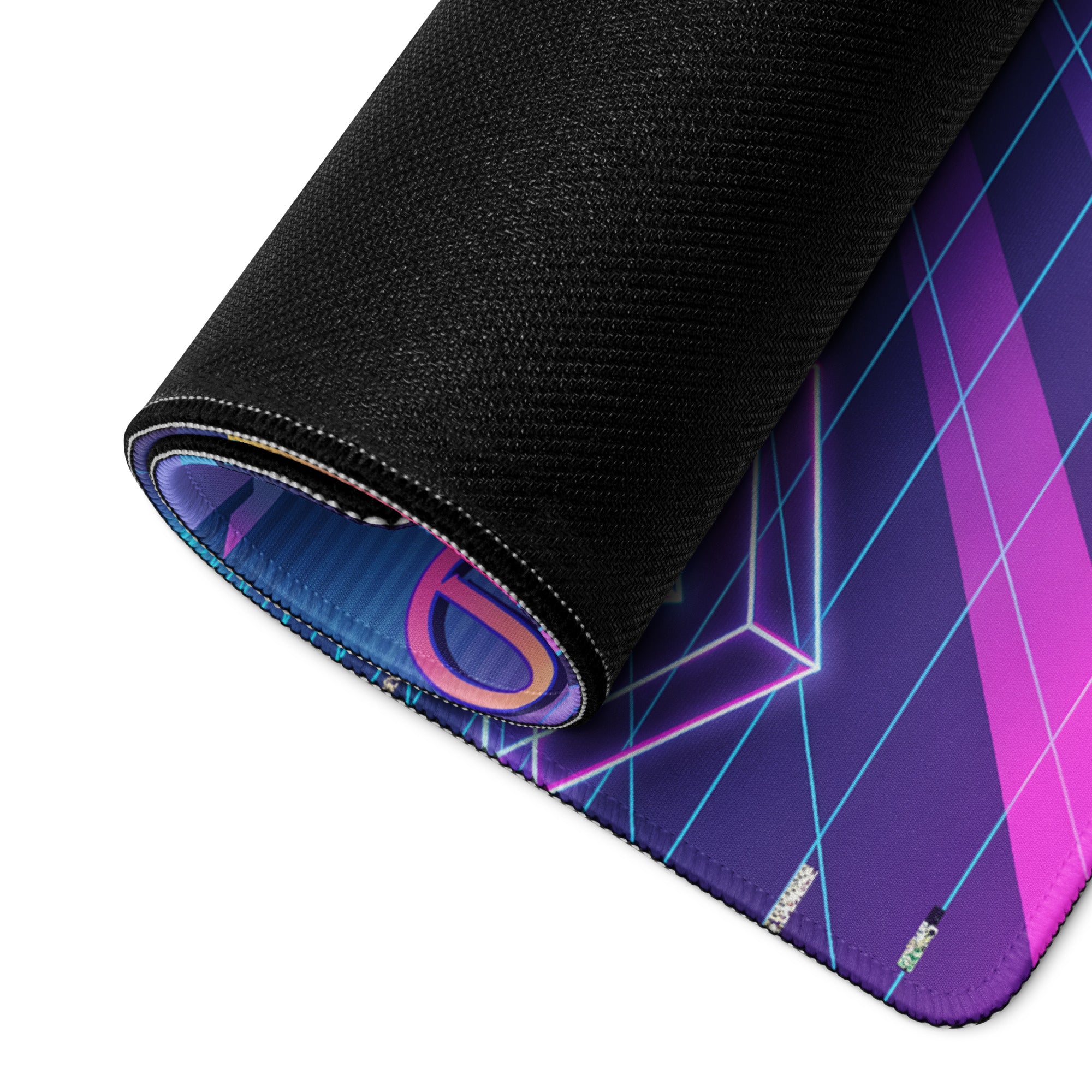 Vaporwave Neon Gaming Mouse Pad - Vaporwave Neon Mouse Pad Purple Pink Blue Gaming Desk Retro Dreamy Mood Digital Desktop