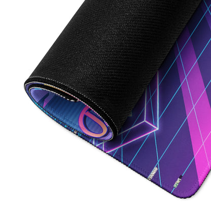 Vaporwave Neon Gaming Mouse Pad - Vaporwave Neon Mouse Pad Purple Pink Blue Gaming Desk Retro Dreamy Mood Digital Desktop