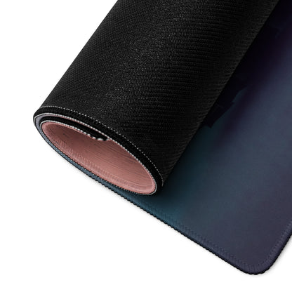 Nissan GT-R Inspired Pearl White Gold Rim Desk Mat – High-Precision XL Gaming Mousepad