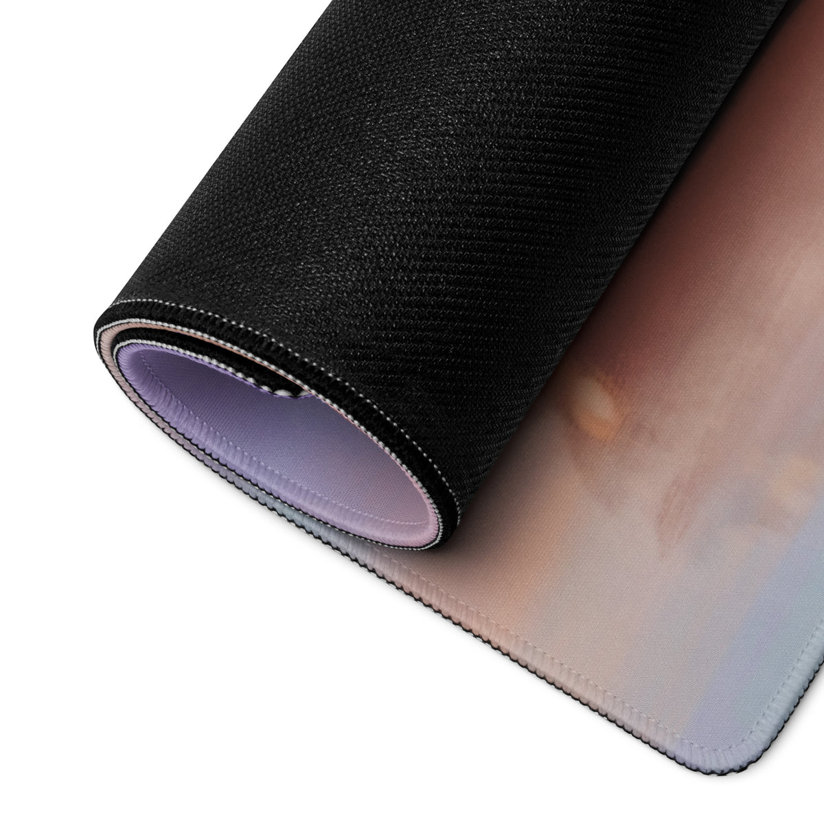 Dodge Challenger Inspired Pitch Black Widebody Desk Pad – Ultra-Glide Stitched Edge Gaming Mouse Mat