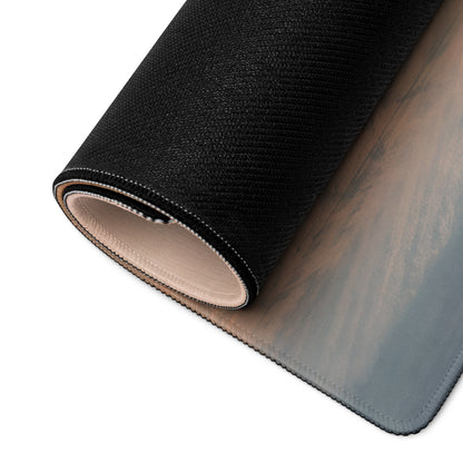 Bmw m hybrid v8 inspired art car black textured mousepad with gradient brown to gray design and stitched edges for smooth tracking