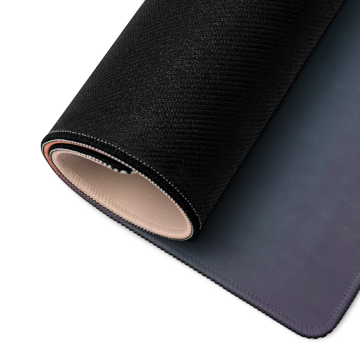 Porsche 911 GT3 RS inspired silver arrow xl gaming mouse mat with black textured surface subtle gradient and stitched edges