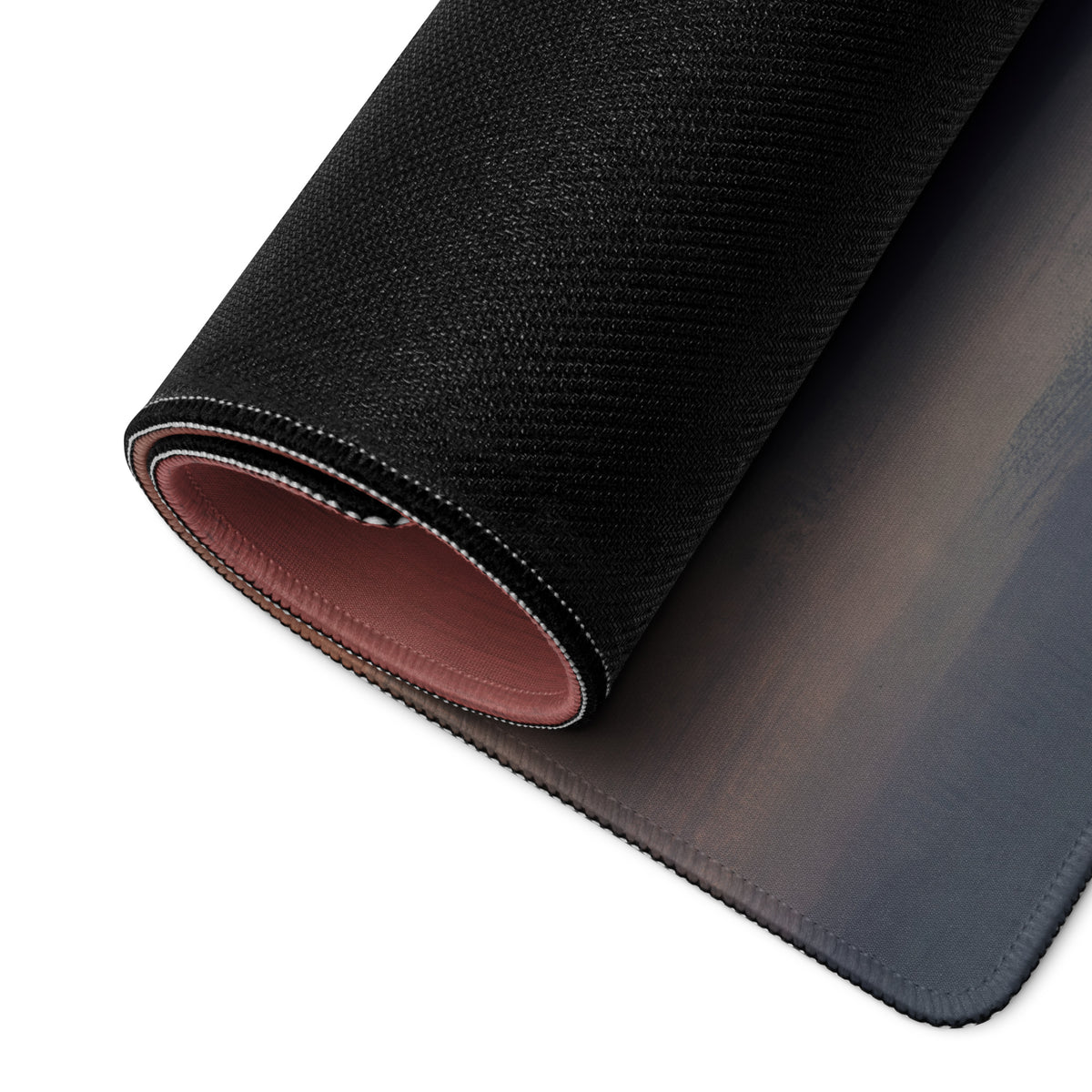 Rimac Nevera inspired electric silver desk pad black textured ultra-glide stitched edge gaming mouse mat with pink lining