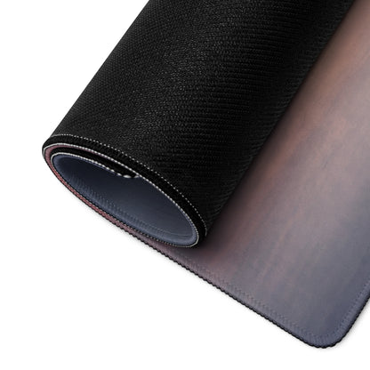Black textured porsche 911 gt3 rs inspired heritage red stripe desk pad with subtle gradient finish and stitched edges