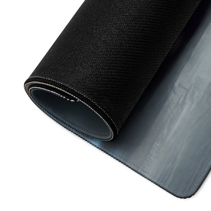 Black textured porsche 911 gt3 rs inspired chalk white desk pad underside with subtle gray backing and reinforced stitching
