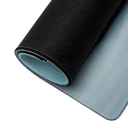 Black textured low-friction cloth ferrari 812 gts inspired rosso sunset mousepad with light blue lining and stitched edges