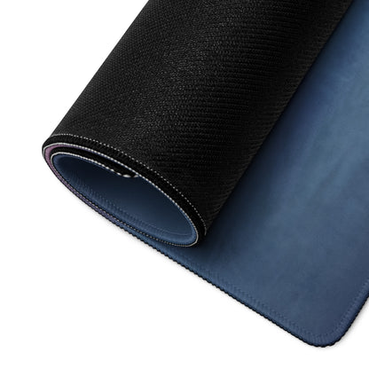 Black textured outer layer with navy blue smooth interior rolled mclaren 720s inspired stealth onyx xl gaming mousepad