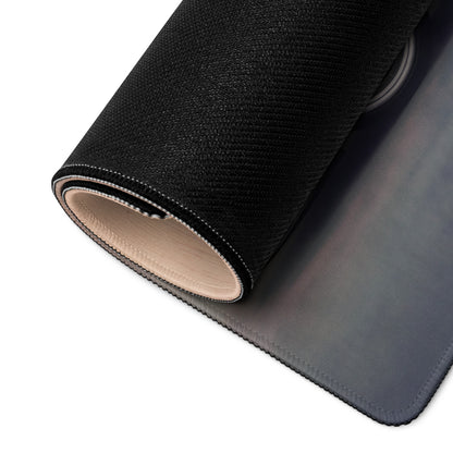 Black textured McLaren 765LT inspired carbon profile desk mat with subtle gradient finish and stitched edges low-friction cloth mousepad