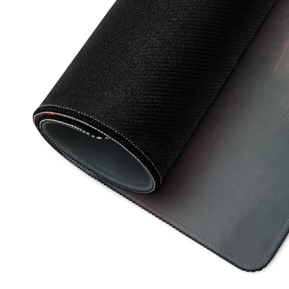 Black textured gaming mousepad with smooth gray surface and stitched edges koenigsegg regera inspired xl desk mat
