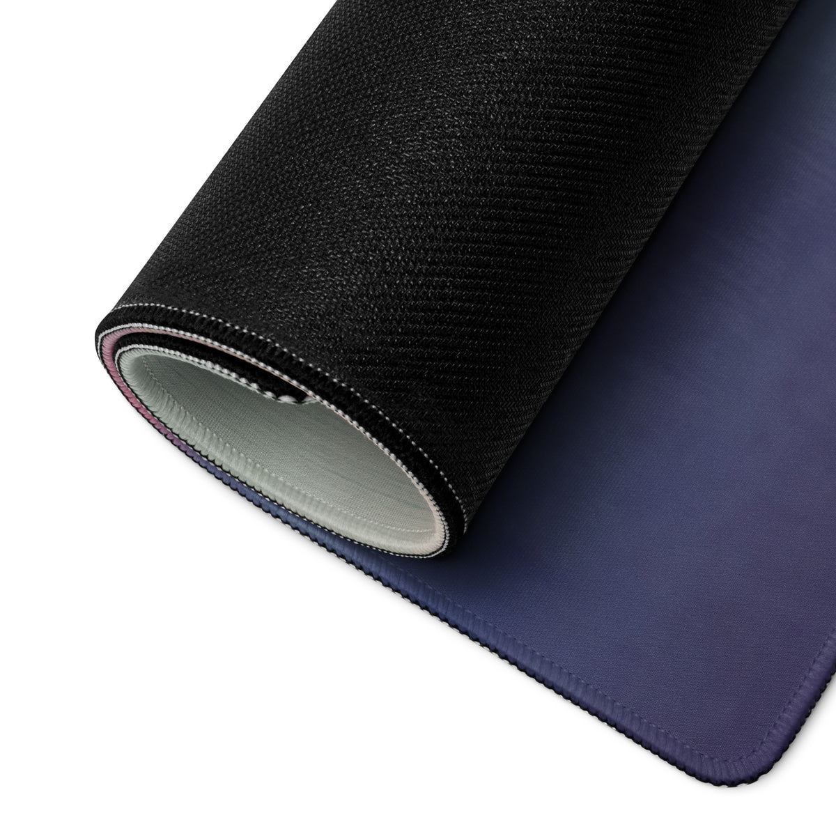 Ferrari 488 inspired charcoal drift desk pad extended non-slip gaming mousepad with black navy textured stitched edges