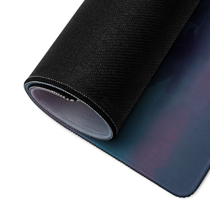 Koenigsegg Agera inspired pearl glacier black textured mousepad with gradient blue and purple design for XL gaming
