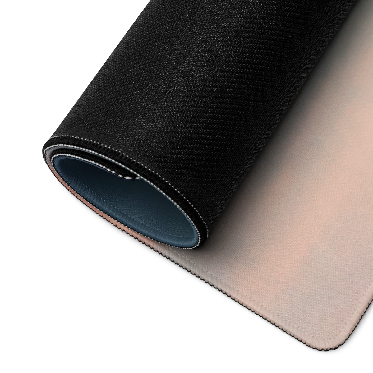 Black textured aprilia rsv4 xtrenta inspired large mouse pad with beige underside and stitched edges for gamers